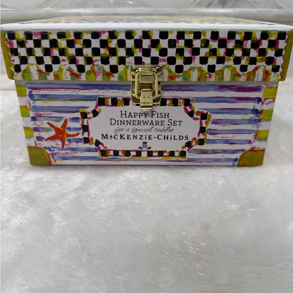BOX ONLY!  MacKenzie-Childs Vibrant Happy Fish Box